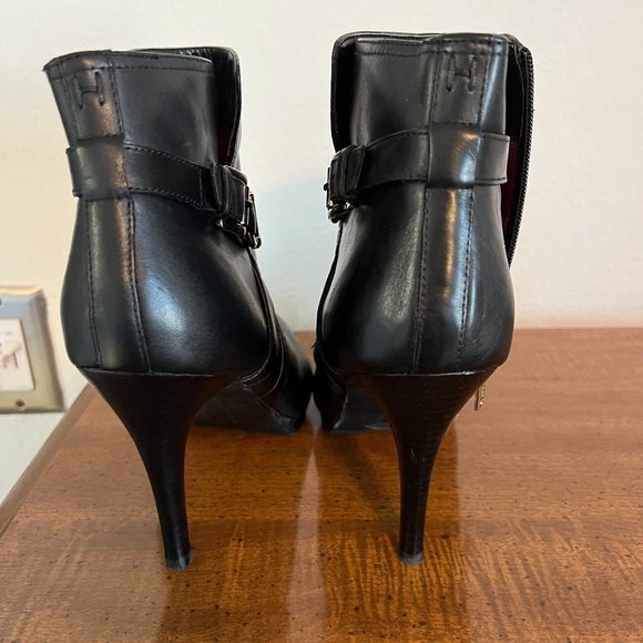 Black Leather Booties - Picture 1 of 3